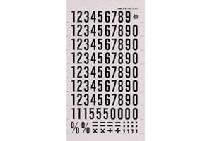 APLI Buchstaben und Zahlen übertragbar, schwarz. Zahlen 15 mm Schwarz