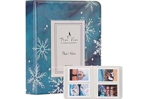 ZUIKAKU Album photo 64 pochettes pour Fujifilm Instax Mini 7s 8 8+ 9 25 50s 70 90, Polaroid Snap PIC-300, HP Sprocket, Mini Film 3 pouces.