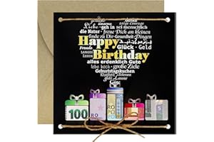 Elektheim Wunscherfüller Geldgeschenke Verpackung mit Umschlägen Grußkarte Glücksbringer Geldkarte zum Geburtstag Lustige Geburtstagsgeschenk für Männer Frauen