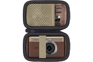 Khanka per KODAK PIXPRO C1 - Fotocamera Digitale Ultra Compatta Custodia Rigida da Viaggio con Maniglia,Solo Custodia (Marrone)