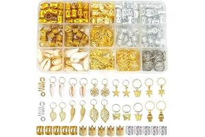 HCYANGZHANG Haarschmuck Festival, 230 Stück Schmutzige Zopf Haarspangen Flecht Perle Haarschmuck Flecht Clip Haarring Schmuck Spiral Clip Haarring Aluminium, Farben FüR Mehrere Formen