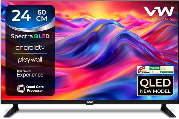 VW 60 cm (24 inch) HD Ready QLED Smart Android TV VW24SFL
