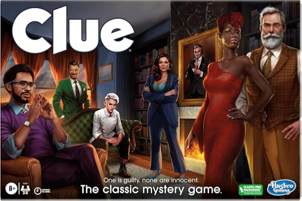 Cluedo Jeu de société pour Enfants à partir de 8 Ans, Classique réinventé pour 2 à 6 Joueurs, Jeux de détective mystère, Temps en Famille et Adultes