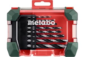 Metabo 626705000-8-delad träborrlåda 1 borr med var och en av följande diametrar: 3; 4; 5; 5.5; 6; 7; 8 och 10 mm.