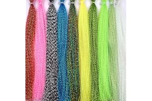 PHECDA PROFLY 10/12 Packs Mehrere Farben Kristall Flash Line für Fliegenfischen Fliegen Binden Materialien