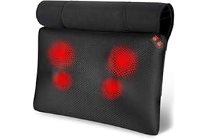 WOQQW Back Massager with Heat, Shiatsu Back and Neck Massager, Deeper Tissue Kneading Massage Pillow for Shoulder, Leg, Foot, Body Relieve Muscle Pain - Relax Gift for Her/Him/Friend/Dad/Mom