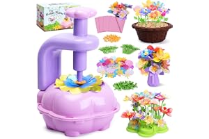 Sumsoltic DIY-blombukett-set i tyg – 36-delat set – pysselkul för barn, flickleksaker i 4–8 år, perfekt som födelsedagspresent för flickor i åldern 4, 5, 6, 7 och 8 år