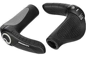 Ergon - GP3 Lock-on uchwyty rowerowe, kompatybilne z Gripshift, do rowerów Touring i MTB, rozmiar L, kolor czarny/szary