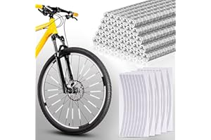 AKOFIC Raggi Riflettenti per Biciclette, Riflettori per Raggi della Bicicletta visibilità a 360° e Montaggio Facile, Catarifrangenti Bici Set con Materiale Riflettente 3M Scotchlite