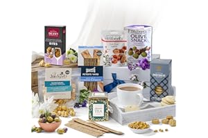 Hattie's Gifts Luxury Afternoon Tea Hamper – Food Hamper Valentines Gifts For Men & Women, Couples With Sweet And Savoury Classics – Non Alcoholic, Snack Food Set