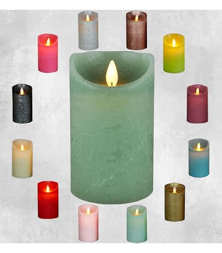 Luminara Flammenlose Kerzensäule Mit Tropfwachs-Effekt – Schwarz, 6,3 X 16,5 Cm – Timer 5h An/19h Aus, Batteriebetrieben & Sicher