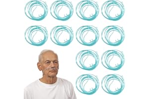 WANDGU Oxígeno Cánula Nasal: Paquete de 12 de Tubo de Oxígeno de Silicona Transparente con Conexión Libre, Tubo de O2 de 5 m para Terapia Respiratoria y Dispositivos de Inhalación (Interfaccia 8mm)