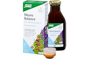 ‎SALUS Salus – Neuro Balance Bio Ashwagandha Tonikum – 1x 250 ml – Für Nerven und Psyche – mit Vitamin C, Ashwagandha, Passionsblume, Lavendel, Rosmarin und Melisse – ohne Konservierungsstoffe – vegan, bio