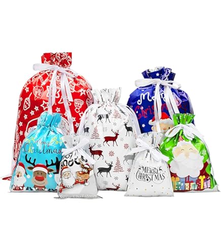 MIAHART Sacs Cadeau De Noël Grande Taille Emballage Cadeau Cadeaux Assortis 1027510