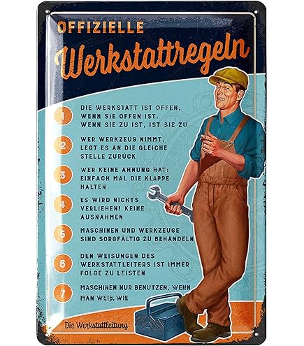 DiiliHiiri Metalen bord, A3, werkplaats, retro design, 40 x DiiliHiiri Metalen bord, A3, werkplaats, retro design, 40 x