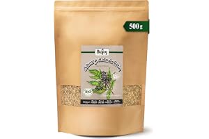 Biojoy Ekologiska svarta fläderblommor, torkade, fläderblomste, 500 g