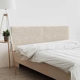 DHOME Solid Natural Linen Headboard Upholstered Headboard Bed Bedroom Modern Top Trending (Natural Linen, 180 cm Dual (180/19