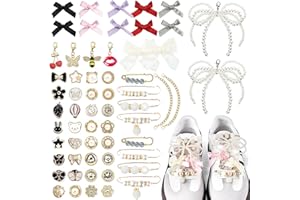 ZYLURIA 60 Sneakers Ornements - Charms pour Chaussures, Accessoires de Chaussure en Strass, Clip Sur Charm Pendentifs Agrémenter Chaussures Charms, Bijoux Sneakers et Sneakers Ornements Décoratifs