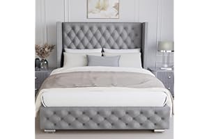 Blisswood Ottoman Storage Bed With Mattress, 4ft6 Double Upholstered Bed Frame, Ottoman Bed With Storage Gas Lift Opening Wooden Slats Double Bed Frame (4ft6 Double Bed With Mattress Included)