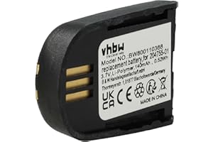 vhbw Batería Compatible con Plantronics Savi WH500A, W740-M, W745, WH500 Auriculares inalámbricos, Cascos (140 mAh, 3,7 V, Li-Poli, Negro)