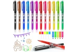 ‎ABOVE ZERO above zero 12 Farben Radierbarer Kugelschreiber, 0.7mm Tintenroller Radierbar, Löschbarer Gelschreiber Radierstift für Schulsachen Bürobedarf Studenten