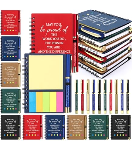 8 Set Inspirational Gifts Motivational Spiral Notebooks With
