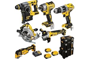 Pack 7 outils 18V (3x5,0 Ah) dans 3 coffrets T-STAK - DEWALT DCK755P3T