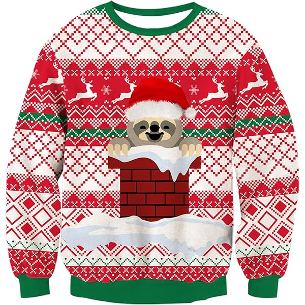 Loveternal Kerstpullover voor jongens en kinderen, warm gebreid, 3D-print, trui met lange mouwen, voor meisjes en jongens, geschikt van 7 tot 14 jaar, rood, 13-14 Jaar Loveternal Kerstpullover voor jongens en kinderen, warm gebreid, 3D-print, trui met lange mouwen, voor meisjes en jongens, geschikt van 7 tot 14 jaar, rood, 13-14 Jaar