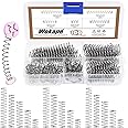Wokape W516 100Pcs Compression Springs Assortment Kit, 5 Sizes Mini Stainless Steel Compression Springs for Shop and Home Repairs, 0.6mm Wire Diameter, 8mm OD, 10/20/30/40/50mm Length