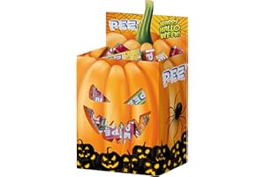 PEZ Boîte au Design Halloween de 50 Recharges de Bonbons Fruits 5 Parfums 0.42 kg