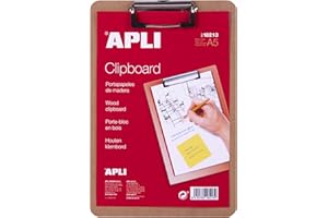 Apli 18213 Clipboard aus Holz, Braun, A5