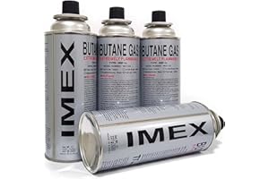 IMEX Gaskartuschen für Gaskocher, Butan Gas, MSF-1a, 227g (4 Stück)