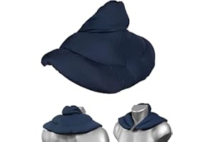 ‎GIRAFFENLAND Nackenhörnchen mit Stehkragen dunkelblau - Traubenkernkissen - Nackenkissen Wärmekissen - Ein sehr wohliger Nackenwärmer