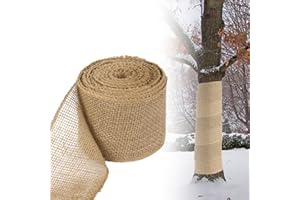 Tesmotor Bande de Protection en Toile de Jute Naturelle pour Arbre - 10CM x 20M - Résistant à I'hiver - Protection Contre Le Gel et l'humidité - Protection Nutritive pour Transplanter des Plantes