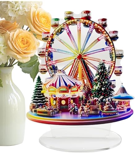 Decorazione Natalizia Ruota Panoramica In Acrilico, 17x20 Cm, Per Albero, Casa, Ufficio, Regalo