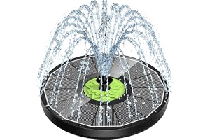SZMP Solfontän, 3,5 W glas soldammpump med 7 munstycken och 4 fasta rör, solvattenpump, schwimmande solcellsfontän för trädgård, damm, fågelbad