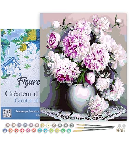 Peinture Par Numero Adulte Fleurs, Sans Cadre Inclure Pinceaux Et Acryliques Peintures - 40X50 Peinture Par Numero Adulte Fleurs, Sans Cadre Inclure Pinceaux Et Acryliques Peintures - 40X50