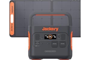 Jackery Générateur Solaire 2000 Pro 200W, 2160 Wh avec SolarSaga 200W, 2 Prises AC 230 V/2200 W, Charge Rapide, Alimentation mobile pour Voyage, Camping-car et comme Bloc d'Alimentation de Secours