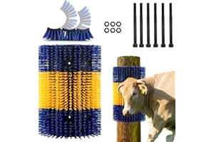 JOURNDREAM Brosse à gratter universelle pour cheval avec 12 vis, brosse à gratter semi-circulaire pour animaux de ferme, brosse de massage pour mouton, cheval, vache, cochon, grattoir pour chevaux (17,5 x 11,8