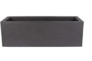‎BIGDEAN BigDean Pflanzkübel 80x30 cm groß - Granitstein-Optik in Anthrazit - Für Außen, frostsicher & wasserdicht - XXL Pflanztopf, Blumenkübel, Blumentopf für Terrasse & Balkon