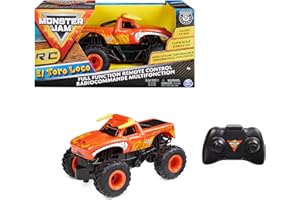 MONSTER JAM - COCHE TELEDIRIGIDO EL TORO LOCO 1:24 - Coche RC Oficial de Monster Jam con Radiocontrol de 2,4 GHz 76 Metros - 6060517 - Juguetes niños 4 años +