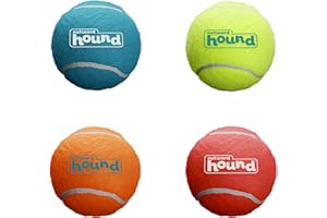 Outward Hound Balle pour Chien Squeaker Ballz - avec couineur - Lot de 4 - S