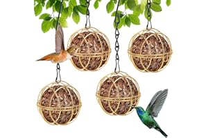 GEICHAN Fat Ball Feeder Hanging, Metal Fat Ball Bird Holder with 4 S-shaped hooks for Outdoor Garden Wildlife Little Birds Sparrow