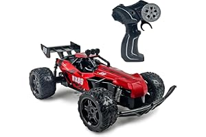 TURBO CHALLENGE - RX 89 bil - Diecast - 093721 - Radiostyrd bil - Röd - 1/12 - Klar att använda - Uppladdningsbart batteri oc