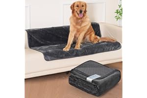 HezzLuv Coperta Impermeabile per Cani 80 x 100 cm, Coperta per Animali in Flanella Lavabile per Divano e Letto, Antiscivolo e Calda, Protettore per Mobili per Cani e Gatti di Taglia Piccola e Grande