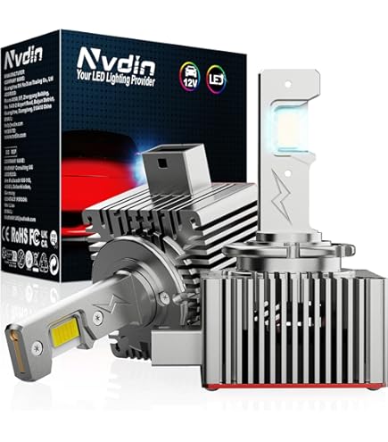 JinDot Kit Luci LED D3S/D3C/D3R - 600% Più Luminose Di HID, 6500K Bianco Freddo, Impermeabili - Foto 3