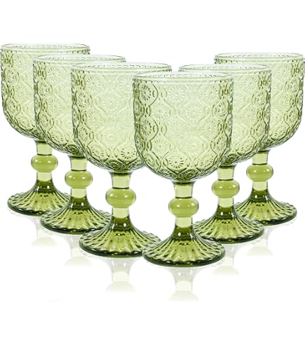 Pasabahce - Lot De 6 Verres à Vin En Verre Ondulé, Rouge, 37cl - Lave-vaisselle - Moderne - 4