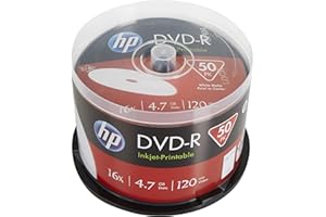 SMARTREE HP DVD-R 4.7GB/120Min/16x Cakebox (50 Disc) Inkjet Full Size Printable Surface