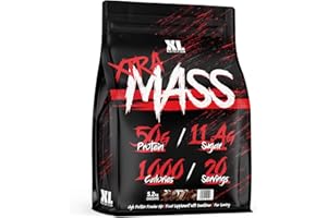 XL Nutrition Xtra Mass 5.2kg | Premium Mass Gainer | 50 Grams of Protein | 1000 Calories | Added Creatine Monohydrate, BCAA and Glutamine | 20 Servings (Chocolate)