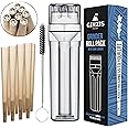 Ginzis 3-in-1 Herb Grinder Cone Loader Grinder Roller - Portable Grinder and Cone Filler, All-in-One Rolling Machine and Travel-Friendly Cone Storage - Includes 8 Carbon-Filtered Pre-Rolled Cones